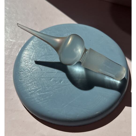 Stuart Abelman Art Glass Iridescent Pulled Feather Perfume Bottle 1981 - Picture 4 of 11